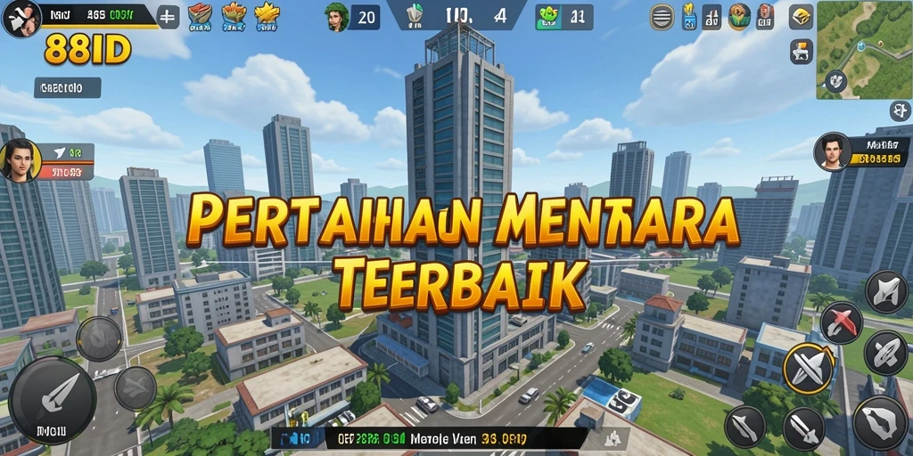 Screenshot menunjukkan intensitas gameplay Tower Defense di 88ID.