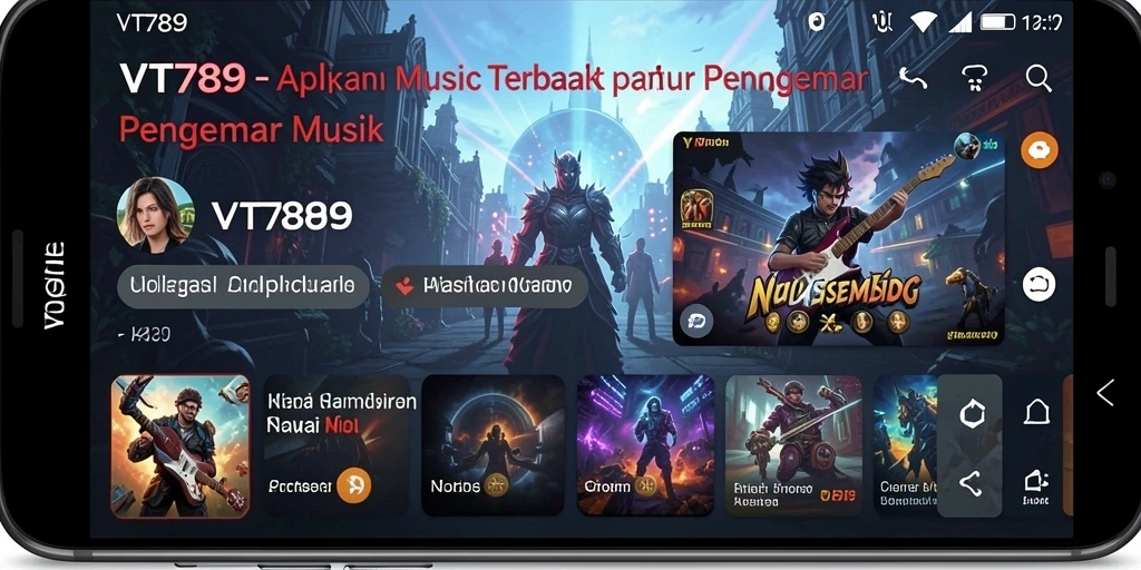 Tampilan gameplay VT789 yang menampilkan fitur musik yang interaktif.